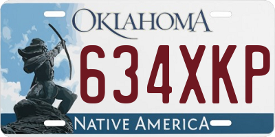 OK license plate 634XKP