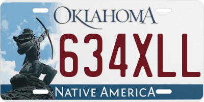 OK license plate 634XLL
