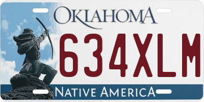 OK license plate 634XLM