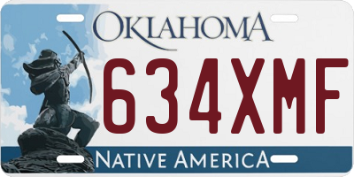 OK license plate 634XMF