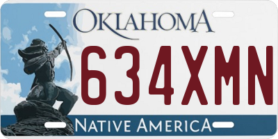 OK license plate 634XMN