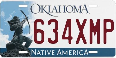 OK license plate 634XMP