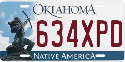 OK license plate 634XPD