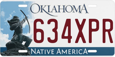 OK license plate 634XPR