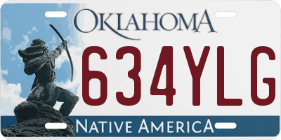 OK license plate 634YLG