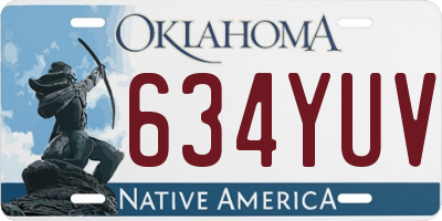 OK license plate 634YUV