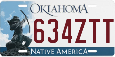 OK license plate 634ZTT