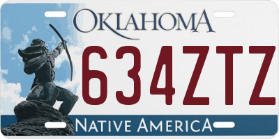 OK license plate 634ZTZ
