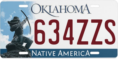 OK license plate 634ZZS