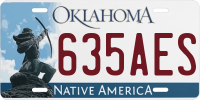 OK license plate 635AES