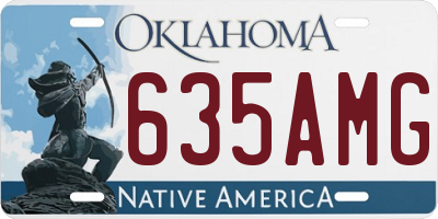 OK license plate 635AMG