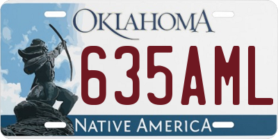 OK license plate 635AML
