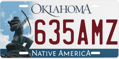 OK license plate 635AMZ
