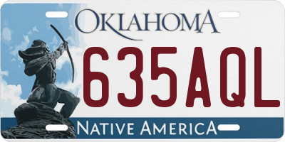 OK license plate 635AQL