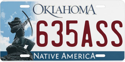 OK license plate 635ASS