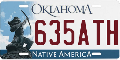 OK license plate 635ATH