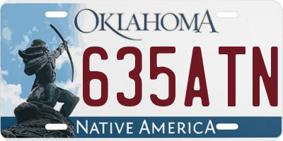 OK license plate 635ATN