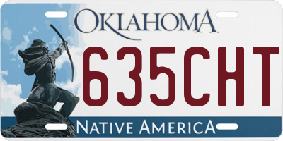 OK license plate 635CHT