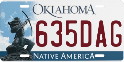 OK license plate 635DAG