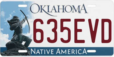 OK license plate 635EVD