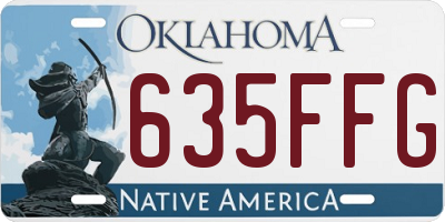 OK license plate 635FFG