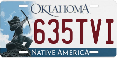 OK license plate 635TVI