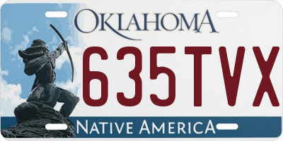 OK license plate 635TVX