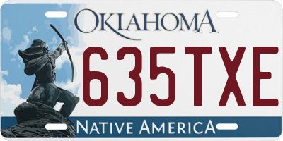 OK license plate 635TXE