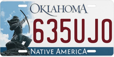 OK license plate 635UJO