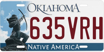 OK license plate 635VRH