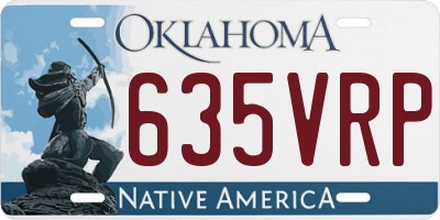 OK license plate 635VRP