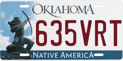 OK license plate 635VRT
