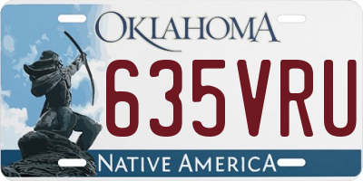 OK license plate 635VRU