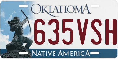 OK license plate 635VSH