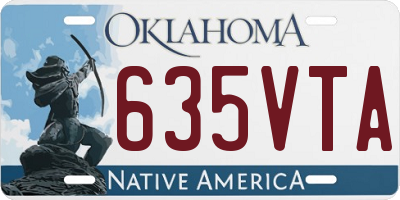 OK license plate 635VTA