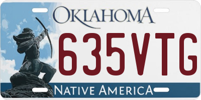 OK license plate 635VTG