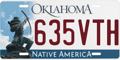 OK license plate 635VTH
