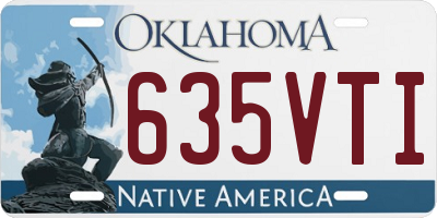OK license plate 635VTI