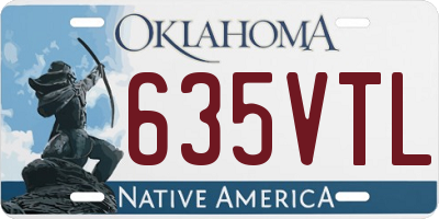 OK license plate 635VTL