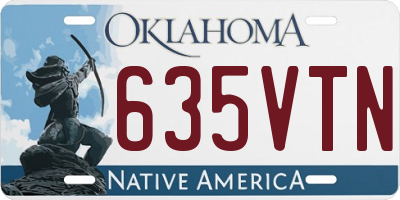 OK license plate 635VTN