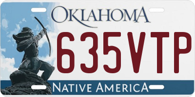 OK license plate 635VTP
