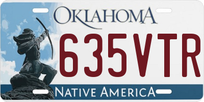 OK license plate 635VTR