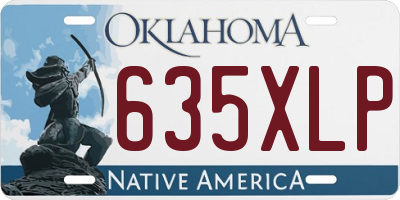 OK license plate 635XLP
