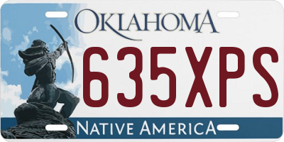 OK license plate 635XPS