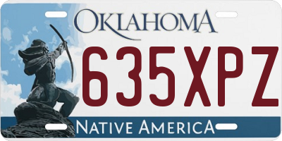 OK license plate 635XPZ