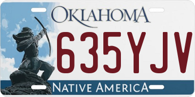 OK license plate 635YJV