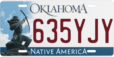OK license plate 635YJY