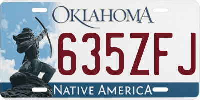 OK license plate 635ZFJ