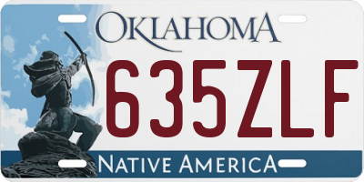 OK license plate 635ZLF