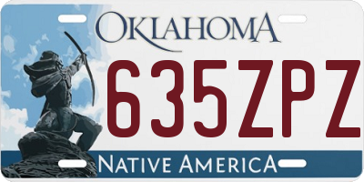 OK license plate 635ZPZ